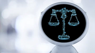 Ilustrasi Analisis Hukum menggunakan AI