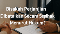 Bisakah Perjanjian Dibatalkan Secara Sepihak Menurut Hukum?