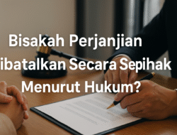 Bisakah Perjanjian Dibatalkan Secara Sepihak Menurut Hukum?