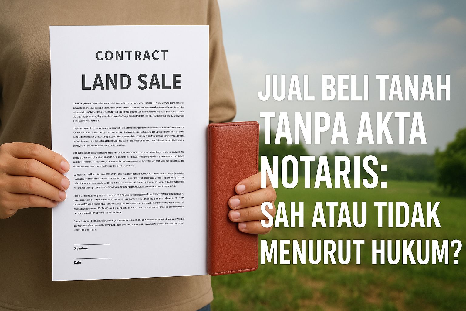 Ilustrasi Jual Beli Tanah Tanpa Notaris: Sah atau Tidak Menurut Hukum?