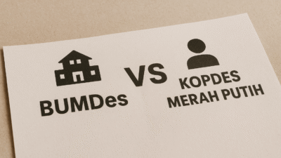 Ilustrasi Perbedaan BUMDes dan Kopdes Merah Putih