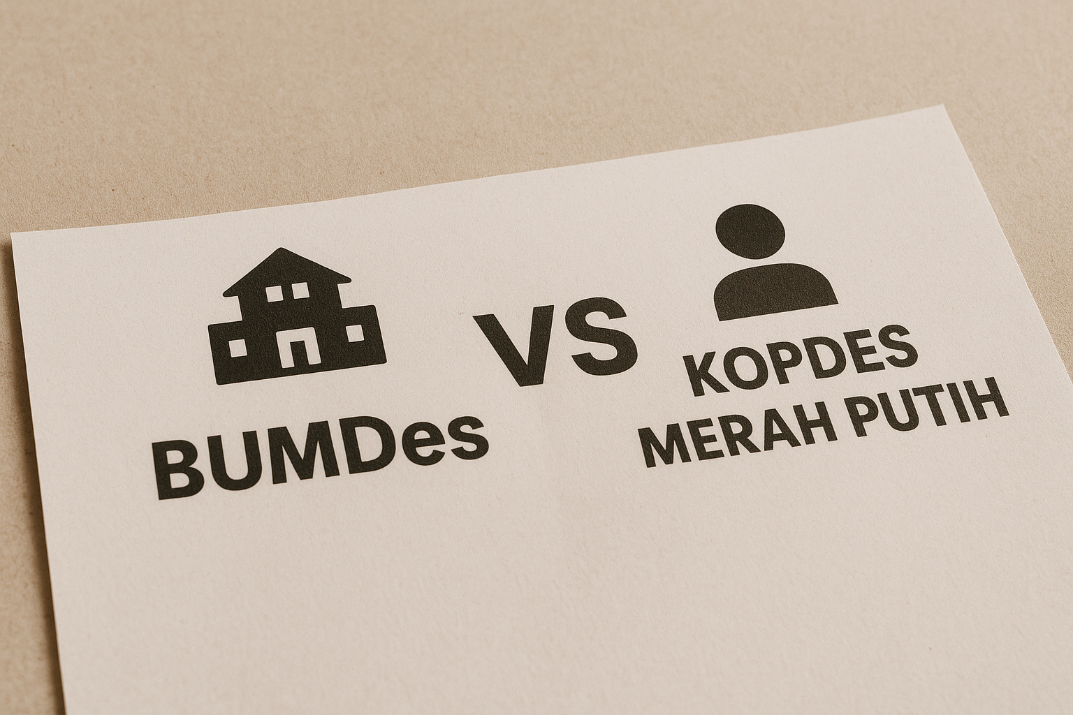 Ilustrasi Perbedaan BUMDes dan Kopdes Merah Putih